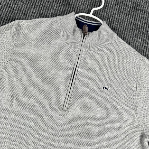 Vineyard Vines Other - Vineyard Vines Pullover Youth XL Extra Large Gray Long Sleeve 1/4 Zip Mock Neck